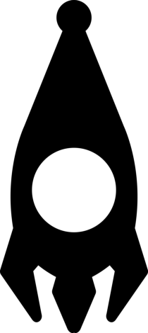 Rocket Space Vehicle In Vertical Position Craft Design Svg File, Free Vectors File